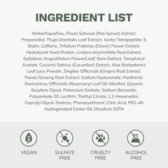 DORPANG vegan care display emphasizes premium, alcohol-free, paraben-free formulation.