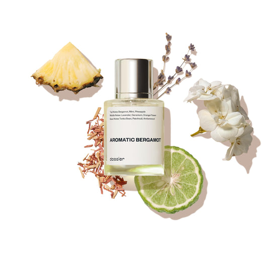 Dossier Aromatic Bergamot bottle front, delivering everyday freshness with a crisp bergamot opening.