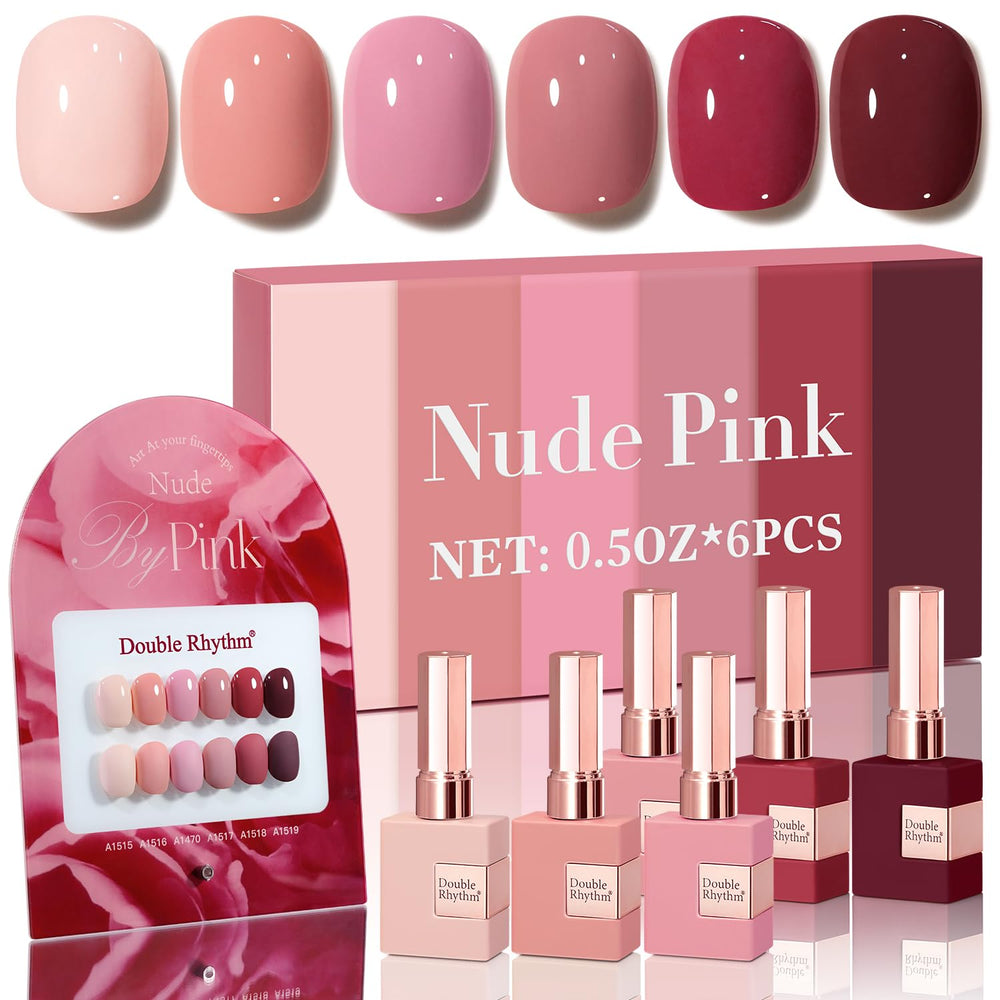 Double Rhythm 6Pcs gel polish swatches show the color range for quick selection