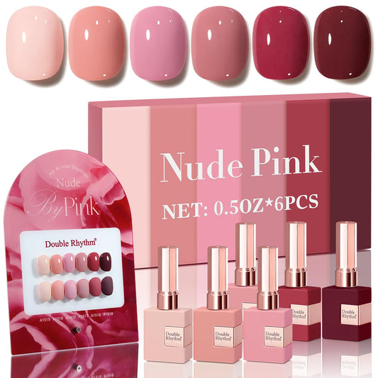 Double Rhythm 6Pcs gel polish swatches show the color range for quick selection