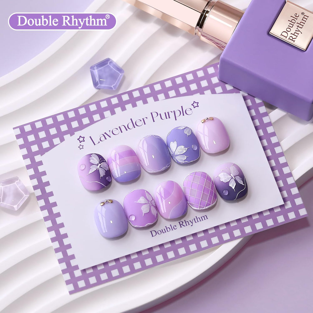 Double Rhythm at-home manicure scene illustrating simple step-by-step application.