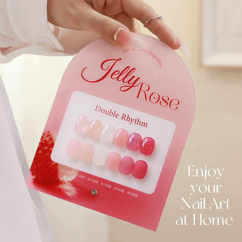 At-home manicure idea with Double Rhythm kit for DIY nails.