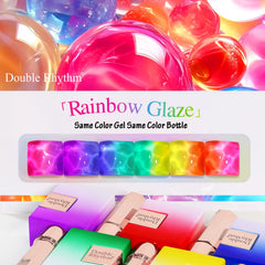 At-home nail art idea with Double Rhythm neon gel polish colors