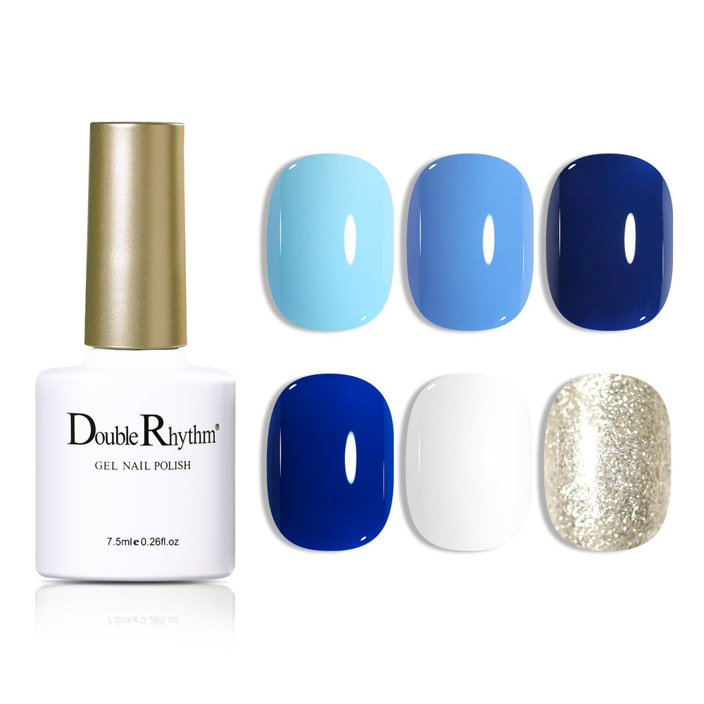 Double Rhythm baby light pastel nail polish set for at-home nail art.