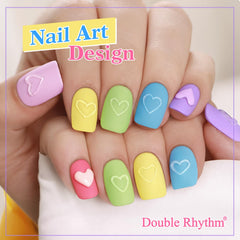 Beginner-friendly application guidance for even, smooth coverage with Double Rhythm gel polish.
