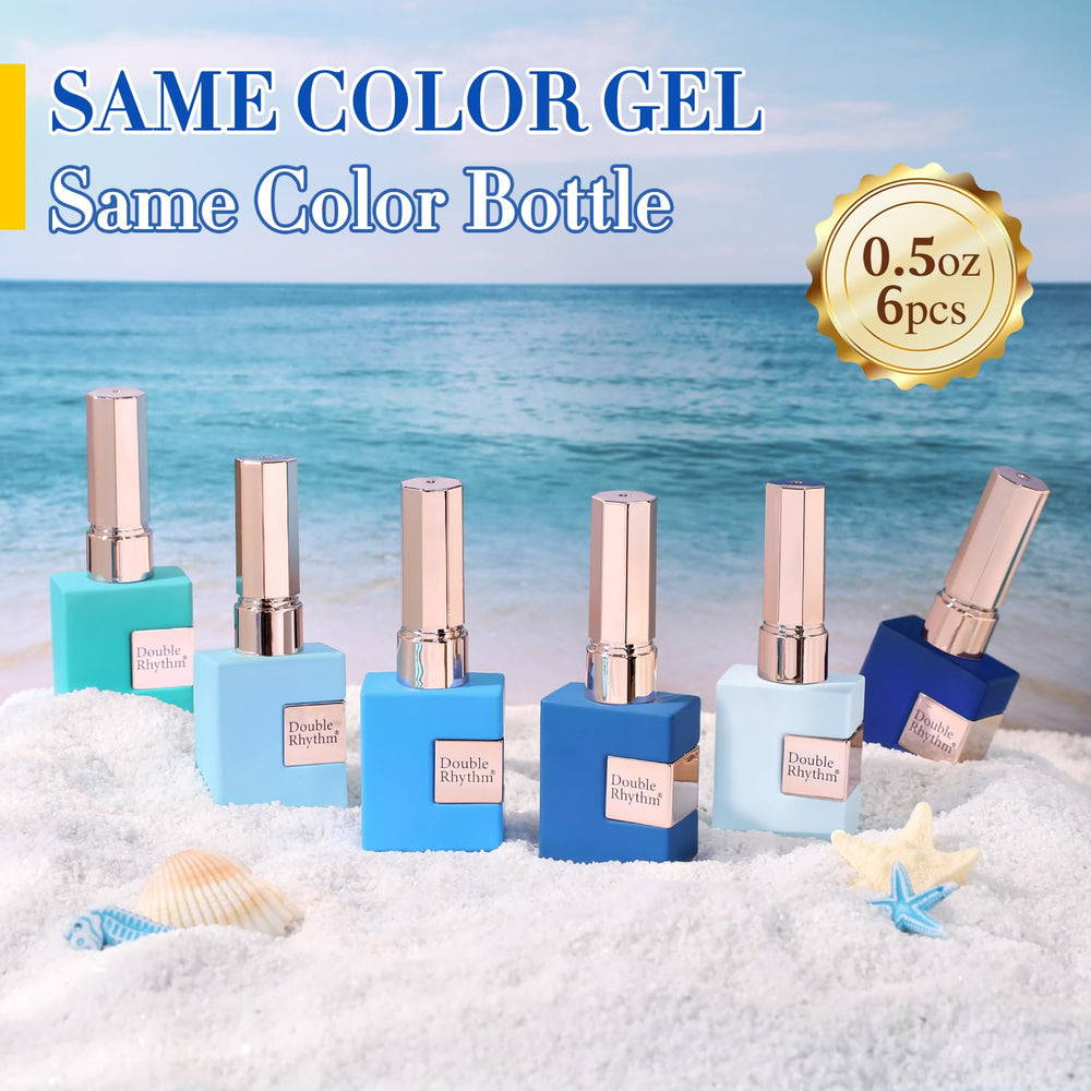 Double Rhythm bottle being shaken to optimize pigment distribution