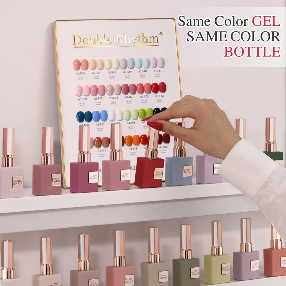 Double Rhythm building gel in action for strong nail structure