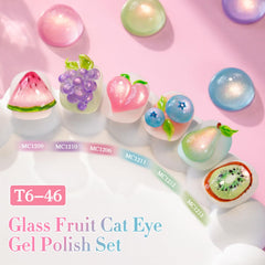 Double Rhythm Pink cat-eye gel nail polish with shimmering finish.