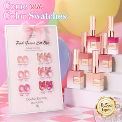 Double Rhythm gel polish bottle closeup highlights the magnetic shimmer
