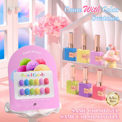 Double Rhythm color range from purple to pink highlights versatile nail art options.