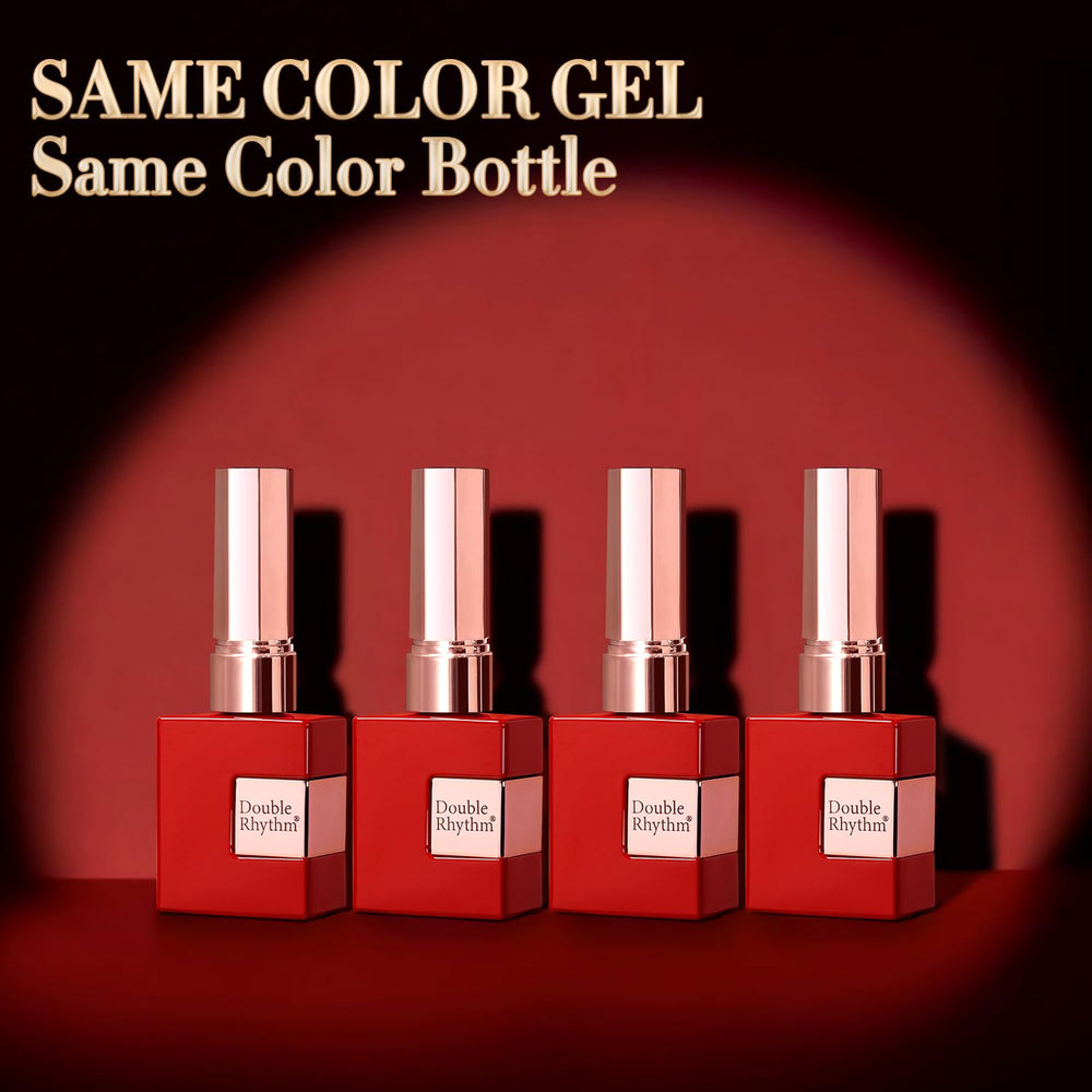 Color swatch display showing the burgundy shade from Double Rhythm.