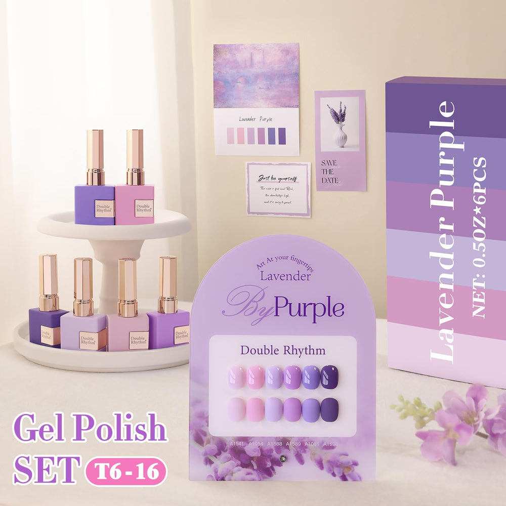 Double Rhythm dark purple gel polish bottle showing rich color and smooth coverage.