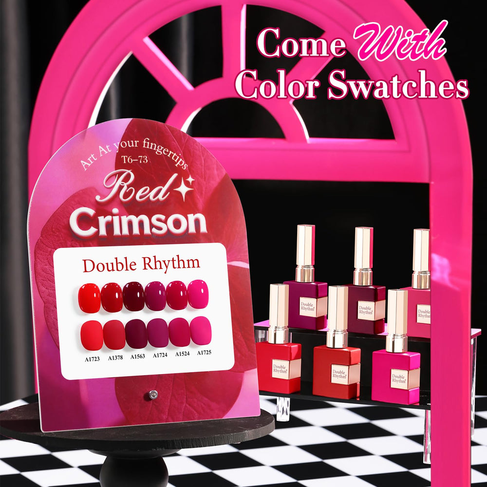 Double Rhythm gel polish bottle close-up ready for easy home application.