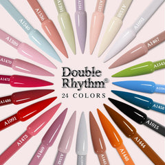 Double Rhythm gel polish kit in box highlighting contents