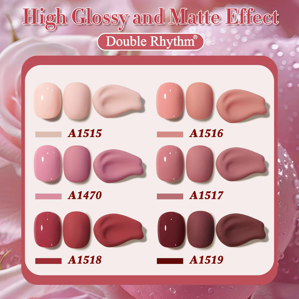 Double Rhythm glitter gel nail polish collection for festive nail art