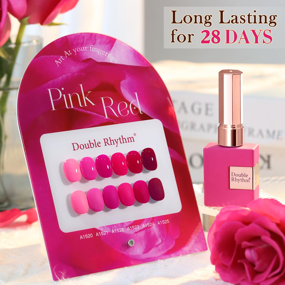Double Rhythm low-odor gel formula for comfortable at-home manicures.