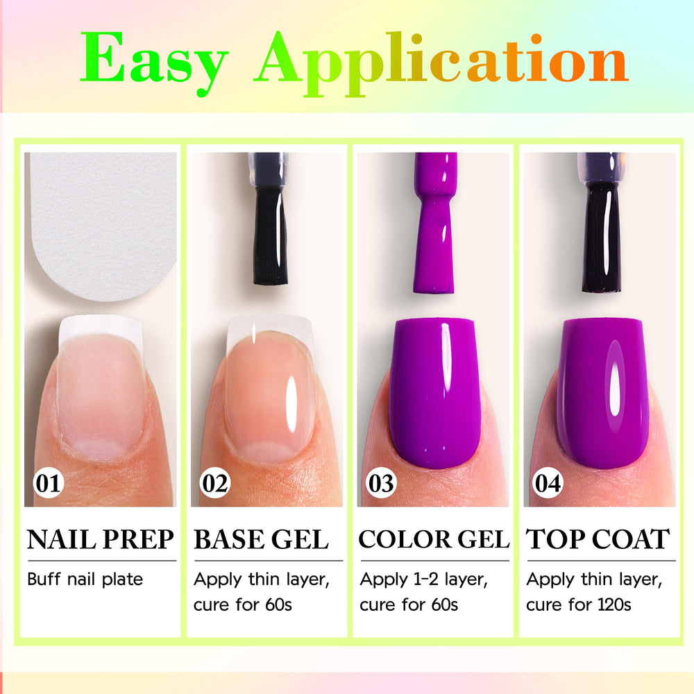 Double Rhythm six-color gel set enables easy DIY nail art.