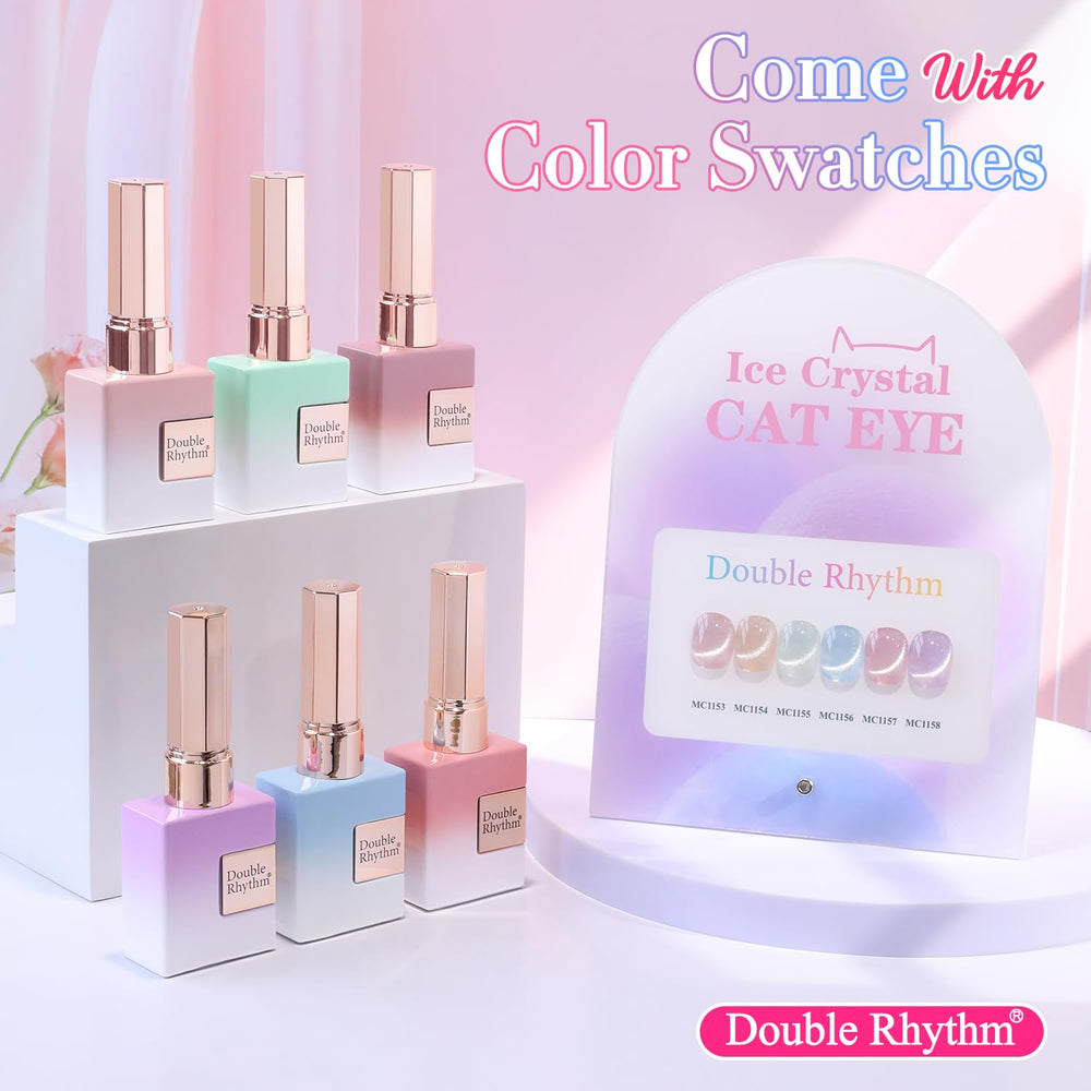 Double Rhythm nail polish bottle closeup highlighting pigment intensity and shine.