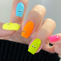 Double Rhythm neon purple gel nail polish bottle for creative nail art.