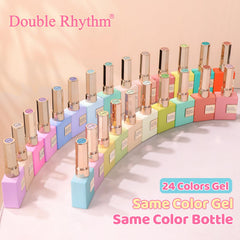 Pastel Candy Collection nails shown with soft, creamy hues by Double Rhythm.