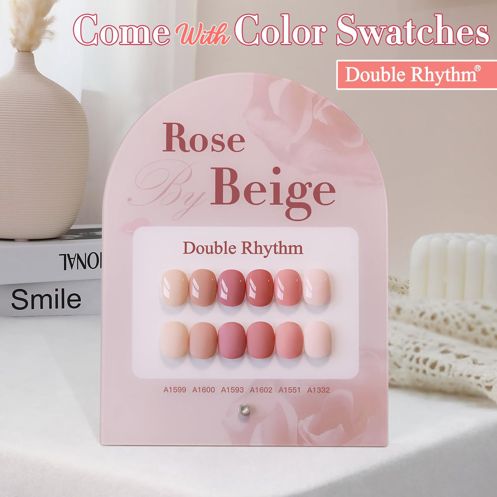 Double Rhythm gel polish bottle with applicator demonstrates easy, beginner-friendly use.