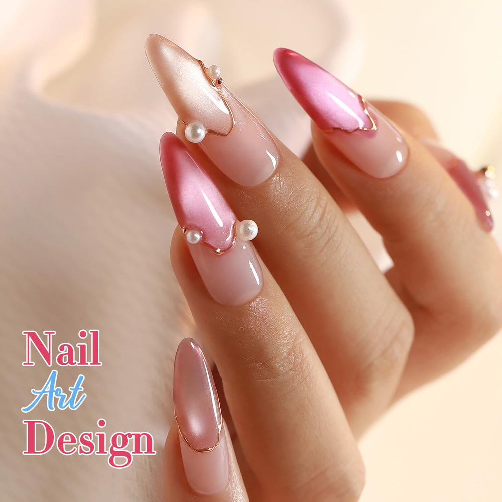 Double Rhythm gel nail kit offers vibrant color with long-lasting shine.