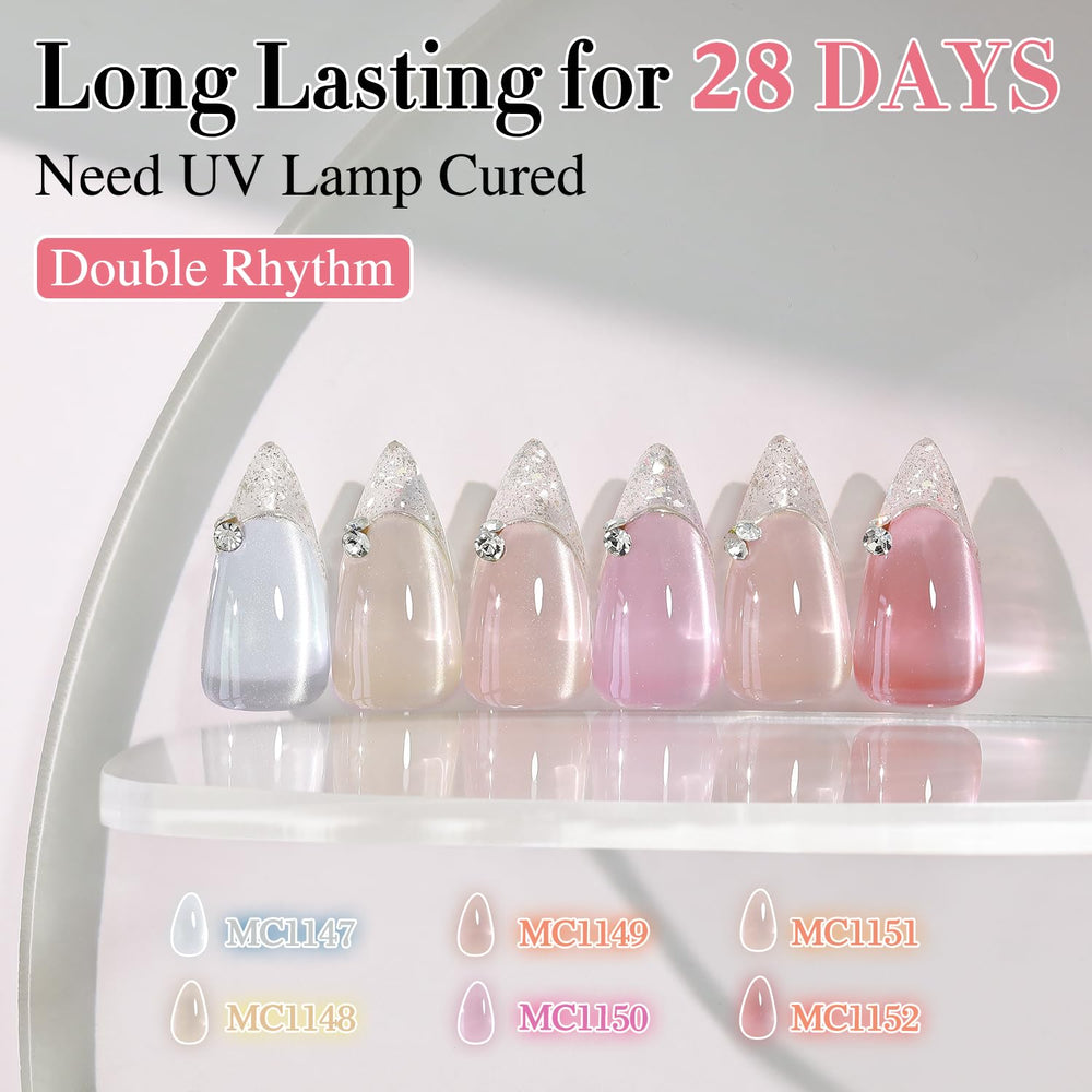 Double Rhythm shake or warm before use shown for smoother application.