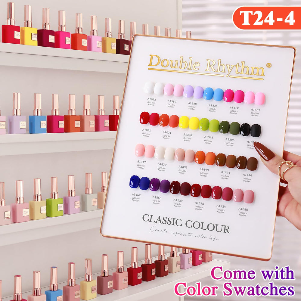 Double Rhythm shake-warm tip aids even pigment dispersion for best results.