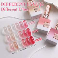 Double Rhythm t6-24 gel polish bottle showcases a versatile shade.