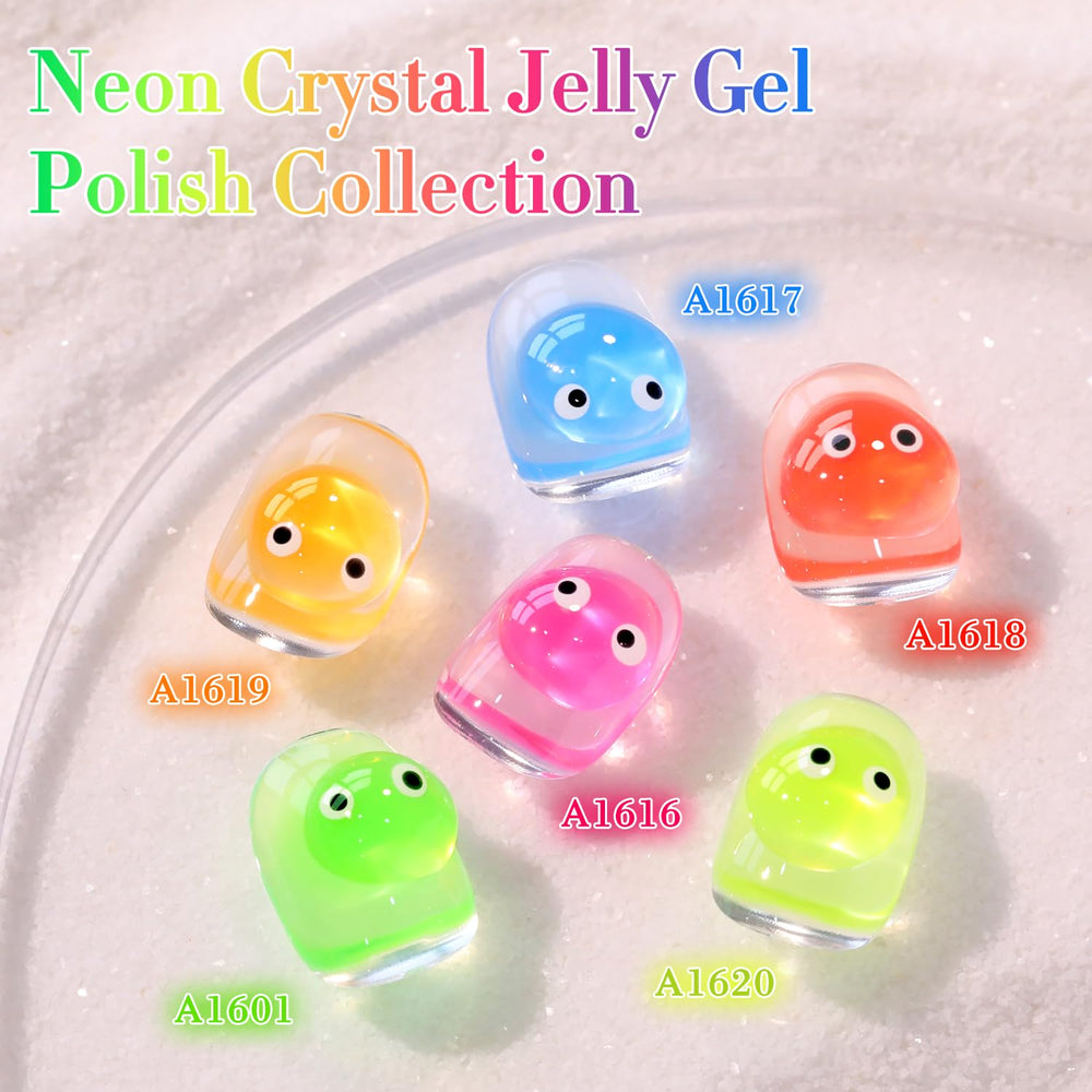 Double Rhythm neon pink gel polish bottle side view for glossy coverage