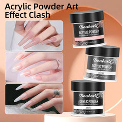 DouborQ acrylic nail kit UV light enabling quick curing at home.