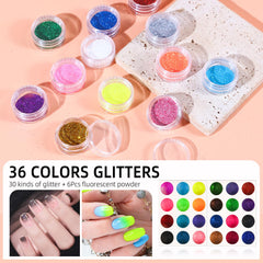 DouborQ six-color powders offering versatile color options for art.