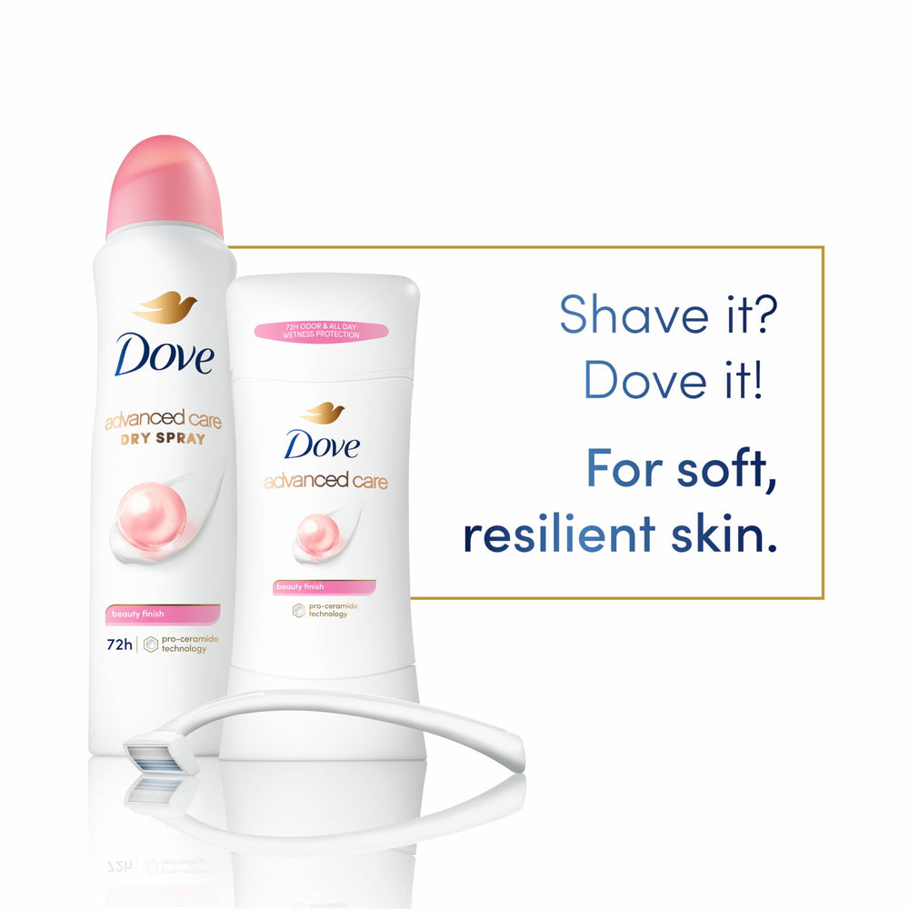 Dove Advanced Care Beauty Finish floral fragrance notes of freesia, waterlily, and rose.