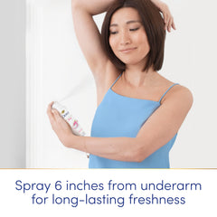 Dove cruelty-free deodorant spray can shown in a compact design for on-the-go use.