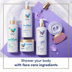 Ingredients list shown on Dove Night Recovery packaging highlights retinol and botanicals.