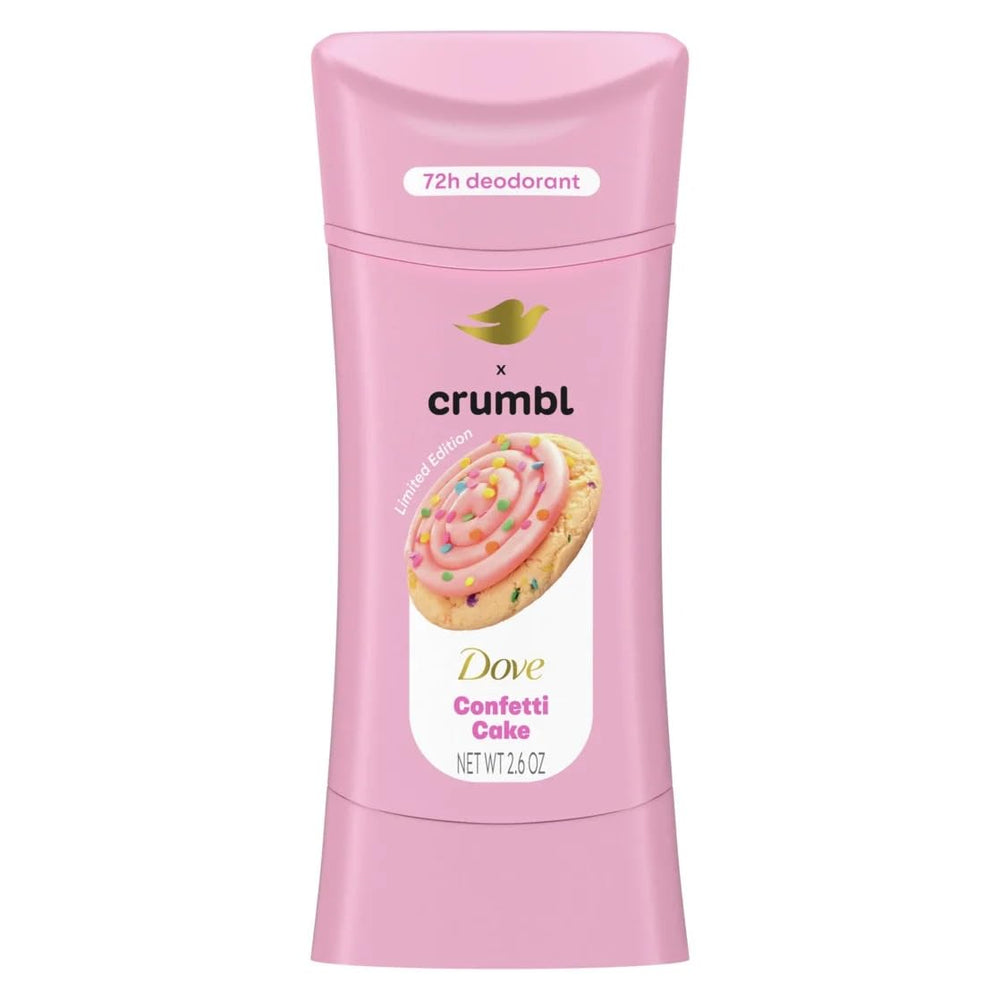Dove Crumbl Confetti Cake body wash bottle front, perfect for refreshing daily showers