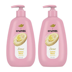 Dove Crumbl Lemon Glaze bottle pump for refreshing hand cleansing