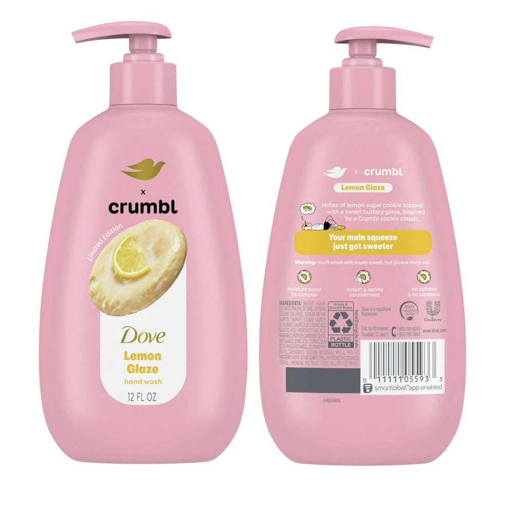 Dove Crumbl Lemon Glaze moisture boost formula at work on hands