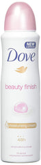 Dove Beauty Finish deodorant 6-pack shown for everyday protection and convenience.