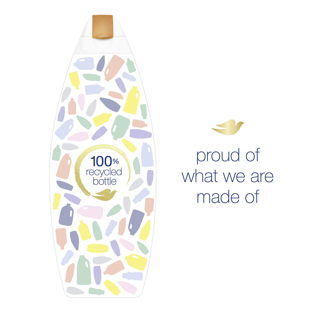 Dove Dermatologist-recommended badge conveys trusted care from professionals.