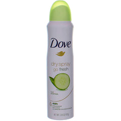Dove Dry Spray Cool Essentials nozzle releasing a fast-drying mist for everyday wear
