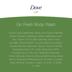 Lather from Dove Go Fresh Cucumber & Green Tea for clean skin.