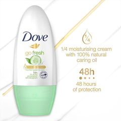 Dove Go Fresh roll-on counter display with light fragrance