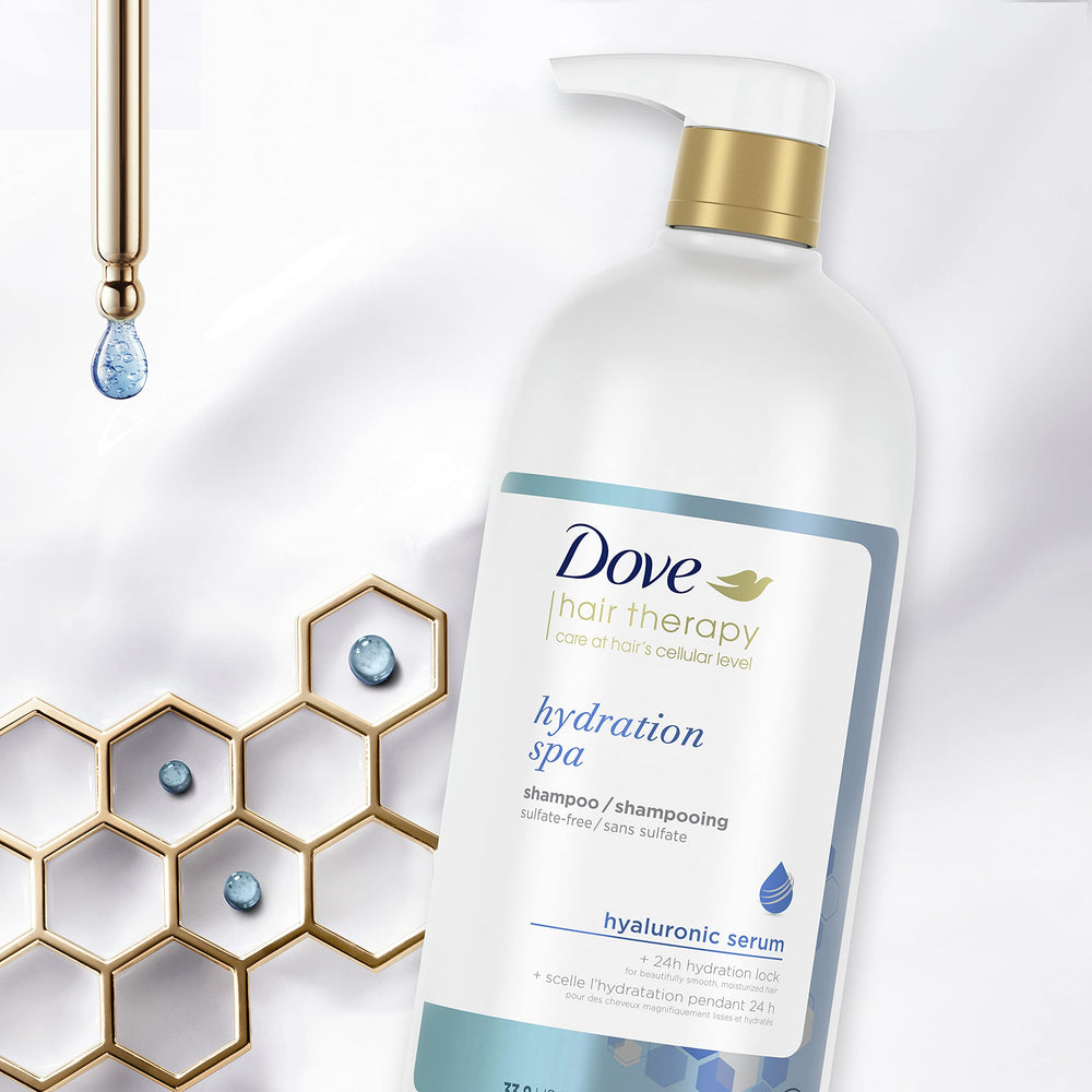 Dove Hydration Spa Conditioner refreshing scalp depiction.