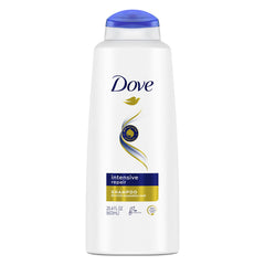 Dove Intensive Repair Shampoo bottle, promoting stronger, damage-resistant hair.
