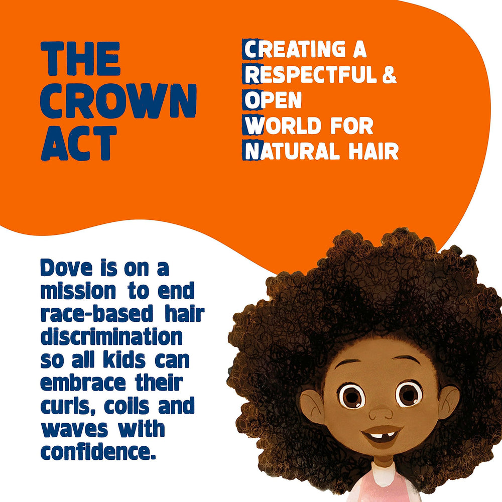 Dove Love Collection curly hair kids illustration with positive affirmations