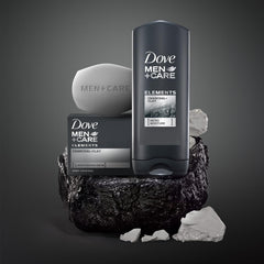Dove Men+Care charcoal bar with clay supports daily cleansing and shave prep.