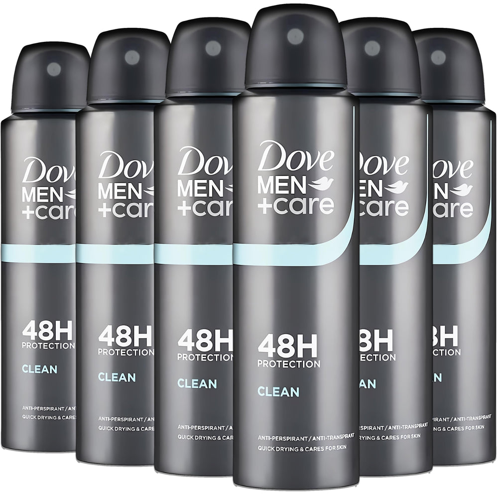 Dove Men+Care Classic six-pack spray display for daily freshness