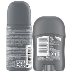 Dove Men+Care Clean Comfort travel spray showing quick-dry protection for workouts.