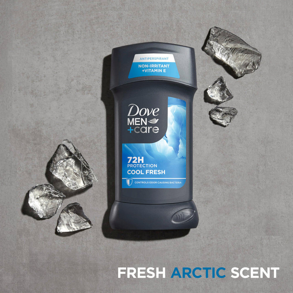 Creamy moisturizing formula for comfortable underarms in Dove Men+Care Cool Fresh.